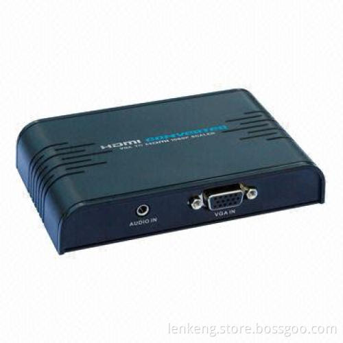 VGA to HDMI converter, upscale video & audio signal from PC or laptop to digital HDMI 1,080P/720P